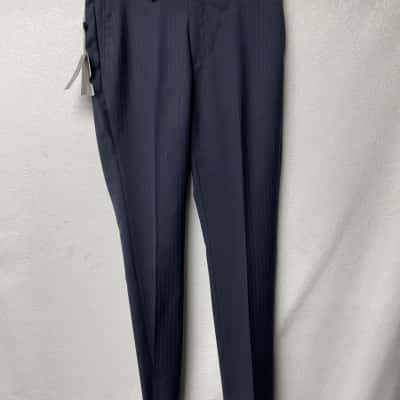 Oxford Mens Size M Dress Pants Navy Blue / Pinstriped 