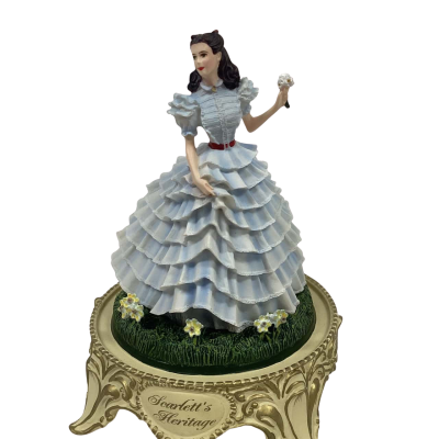 FRANKLIN MINT SCARLETT O'HARA Gone With The Wind Domed Figurine