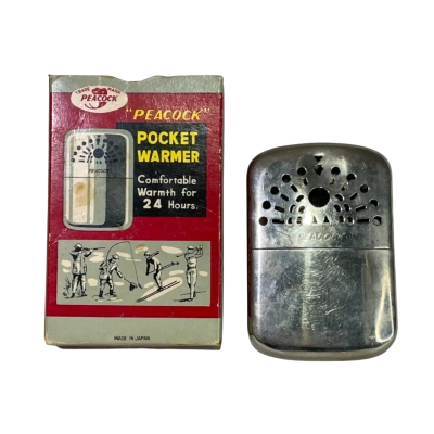 Vintage Peacock Pocket Warmer Made in Japan