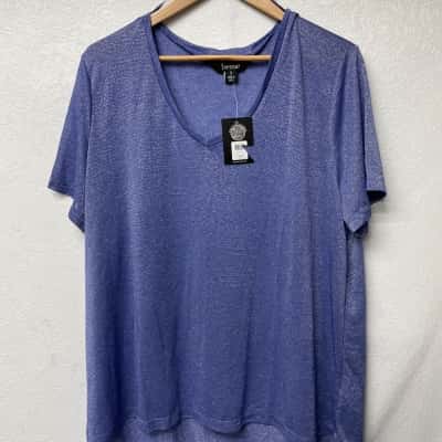 beme Womens Size S V-Neck Top Purple 