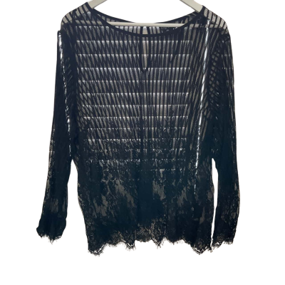 City Chic Womens  Size XXL Long Sleeve Top Black  