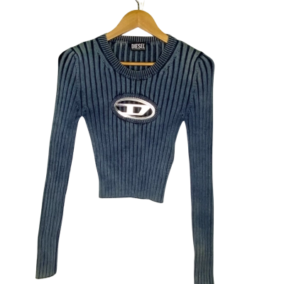 Diesel Womens  Size M Crew Neck Jumper Blue 