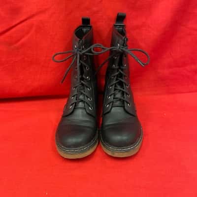 Womens Ghanda Black Lace Up Boots size 9