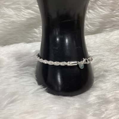  Womens Sterling Silver Bracelet 