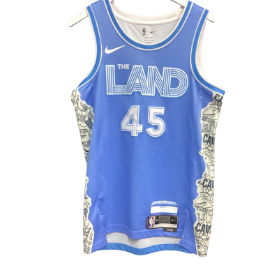 NBA / Nike Donavan Mitchell Cleveland Cavaliers NBA Jersey - The Land City Edition  Size M Blue / White 