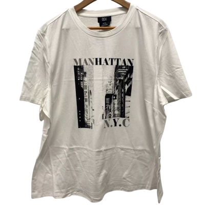 City Chic Womens  Size M Short Sleeve Top Pattern / White 