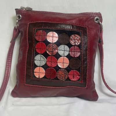 PERSUEDE Patchwork Cross Body Bag Red 