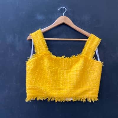 Sheike Size 14 Broadway Sleeveless Cropped Top and Mini Skirt Set Mango BNWT