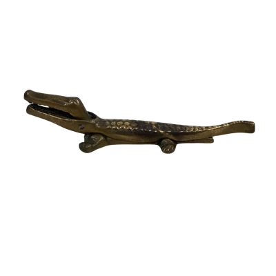 Vintage Mid Century Bass Crocodile Nut Cracker 