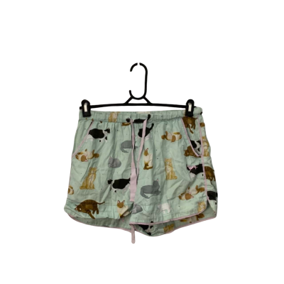 Peter Alexander Size M Green Cats short PJs