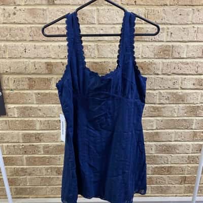 Princess Polly Womens Sasha mini dress navy lower impact Size 12 