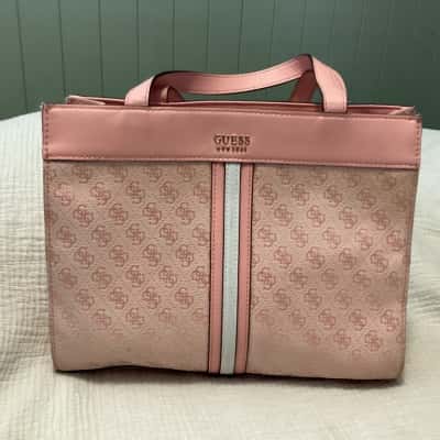 Guess Womens Handbag Pink  / White 
