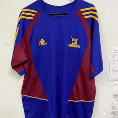 Adidas Mens  Size XL Jersey Blue / Maroon / Yellow 