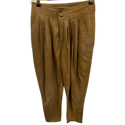 Coyote Womens  Size 6 Casual Pants suede/Leather Pants Brown 