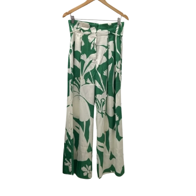 Sheike Womens  Size 10 Wide Leg Pants Green / White 
