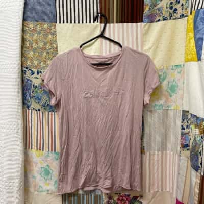 Calvin Klein Womens Short Sleeve Top Pink  