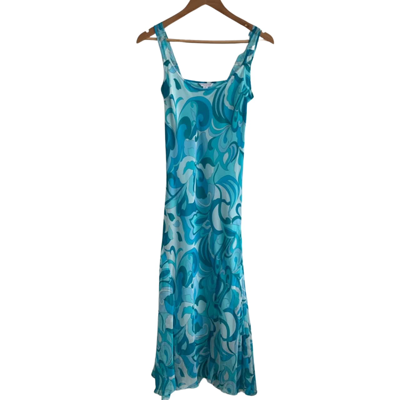 Queenspark Size 8 Y2K Blue Maxi Dress (s)