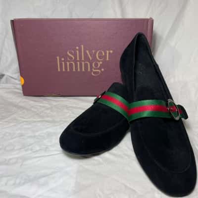 Silver Lining Size 41 Flats Black  
