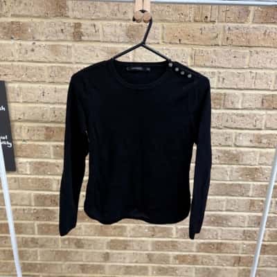 Portmans Womens long sleeve black knit  Size XS 