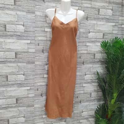 Seed Womens  Size 14 Maxi Dress Brown 