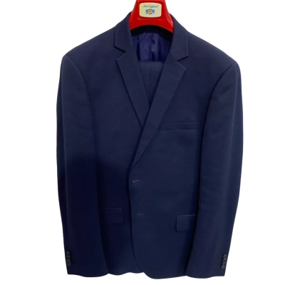  New England Mens Size 104S Suit Jacket / Pants Navy Blue 