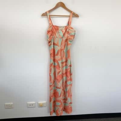 All About Eve Orange Pierre Midi Dress  Size 12