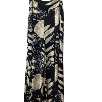 Joseph Ribkoff Womens  Size 10 Wide Leg Pants Beige / Black  / Pattern 