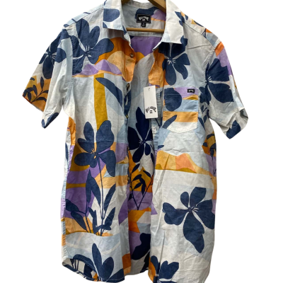 Billabong Mens  Size L Short Sleeve Shirt Blue / Multicoloured 