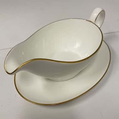 White fine bone china Gravy boat