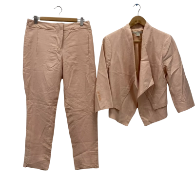 Laura Ashley Women's Blazer+Pants SET Size 10 Peach 