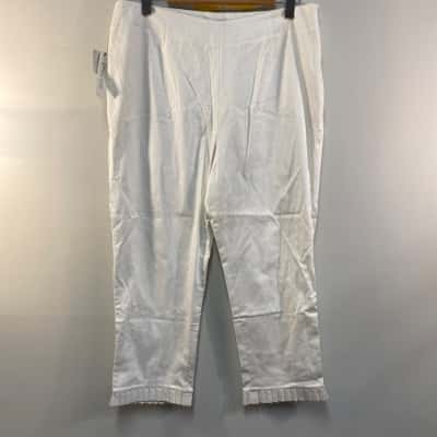 Yarra Trail Womens  Size 16 Straight Leg Pants White 