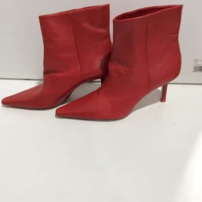 Zara Womens Boots Red 