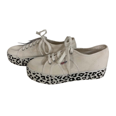 BNWT Superga Womens Platform White Sneakers Size 39 