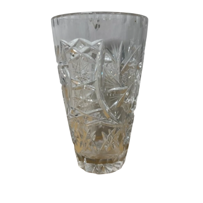 Vintage Crystal Bohemian Style Vase