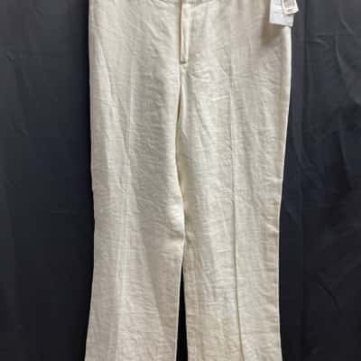 Polo Ralph Lauren Womens Size 8 White Linen Pants