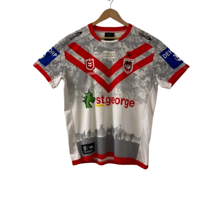 St George Illawarra Dragons 2021 ANZAC NRL Jersey Size L (RRP $160)