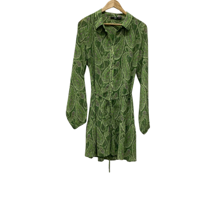 Sportsgirl Paisley  Size 12 Long Sleeve Dress Floral / Green 