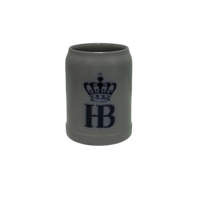 HB Hofbrauhaus 0.5L Grey/Blue Crown Stein Mug Germany 
