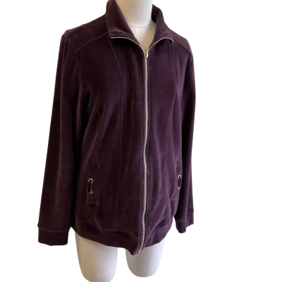 “Fella Hamilton” Womens long sleeve zip cardigan- Size 10 Purple 