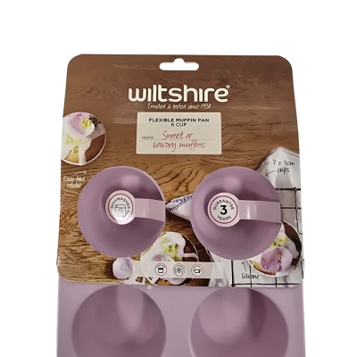 Wiltshire Unused Silicone Flexible 6 Cup muffin Pan
