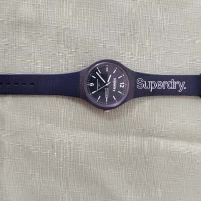 Superdry Quartz Analog Watch – Dark Blue Silicone – Superdry Official Timepiece