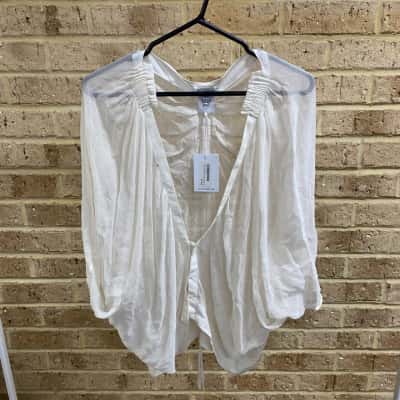  Womens luxe deluxe BATWING SHEER JKT Size S 