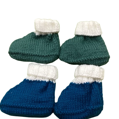  Kids  Size 00 Booties  x 2 pair handmade. A