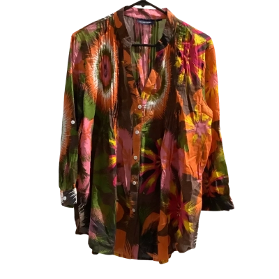 Gordon Smith Womens  Size 12 Long Sleeve Shirt Multicoloured Lightweight Summer / Spring 