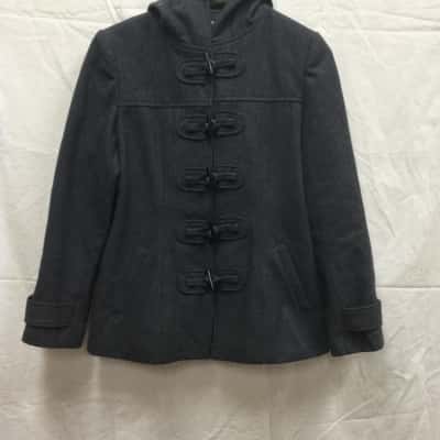 Otomo Womens Size S Duffle Coat Grey 
