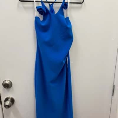 Forever New Womens  Size 8 Halter Neck Dress Blue 