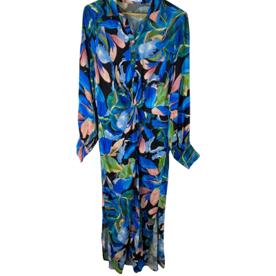 Sheike Size 14 Floral Blue Maxi Dress