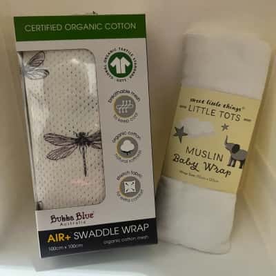 Baby Swaddle Wrap and Muslin Wrap Set