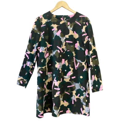 Marimekko Womens  Size 40 Midi Dress Brown / Green 