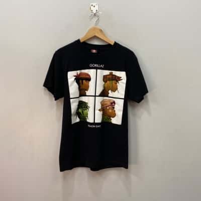  Mens Gorillaz Size M Printed Shirt Black  